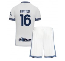 Inter Milan Davide Frattesi #16 Koszulka Wyjazdowa dzieci 2024-25 Krótki Rękaw (+ krótkie spodenki)